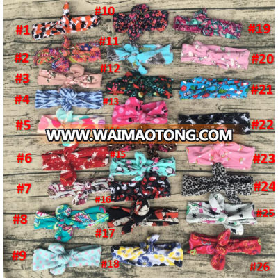 In stock baby boutique hair bows kids headbands girls fashion cotton hair accessory wholesale